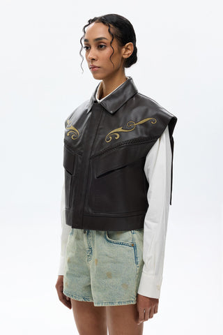 Les Benjamins - LEATHER VEST 101